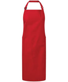 PR120: Organic Cotton Apron Aprons Premier Red Regular