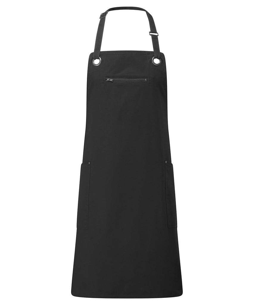 PR121 - Barley' contrast stitch sustainable bib apron - The Staff Uniform Company