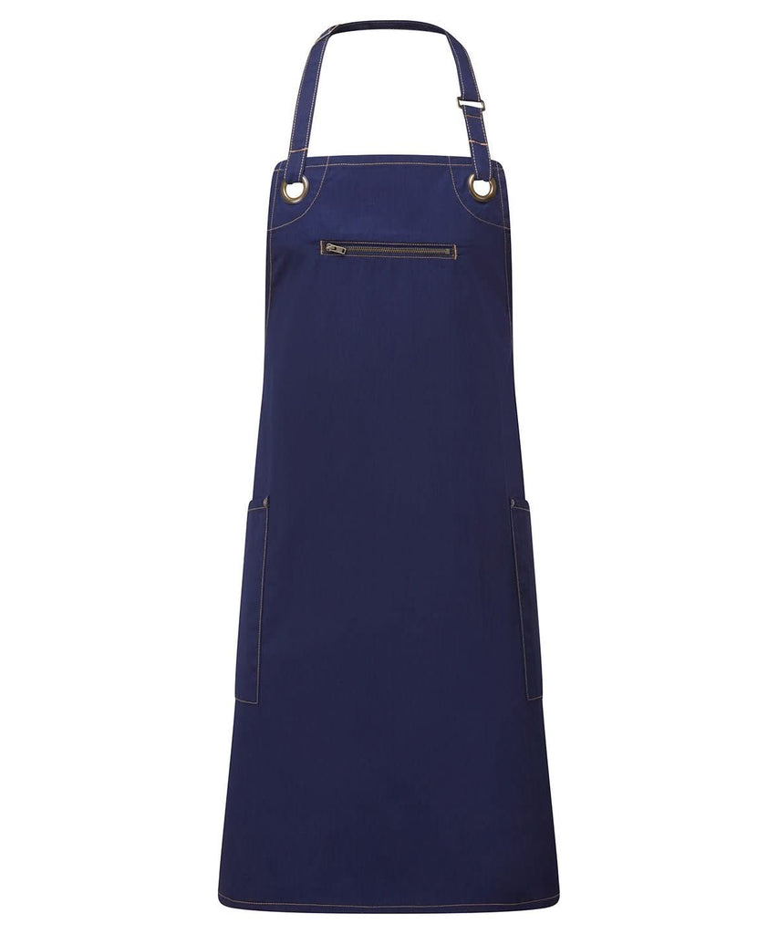 PR121 - Barley' contrast stitch sustainable bib apron - The Staff Uniform Company