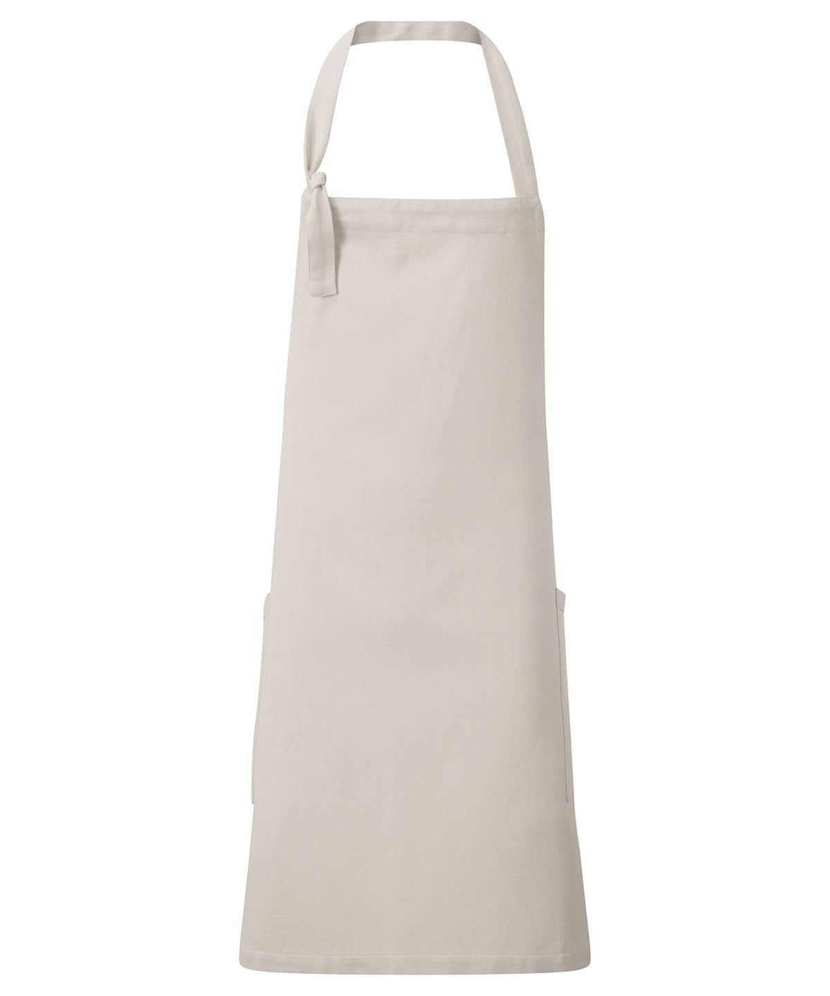PR122: Sustainable Bib Apron Aprons Premier Natural Regular