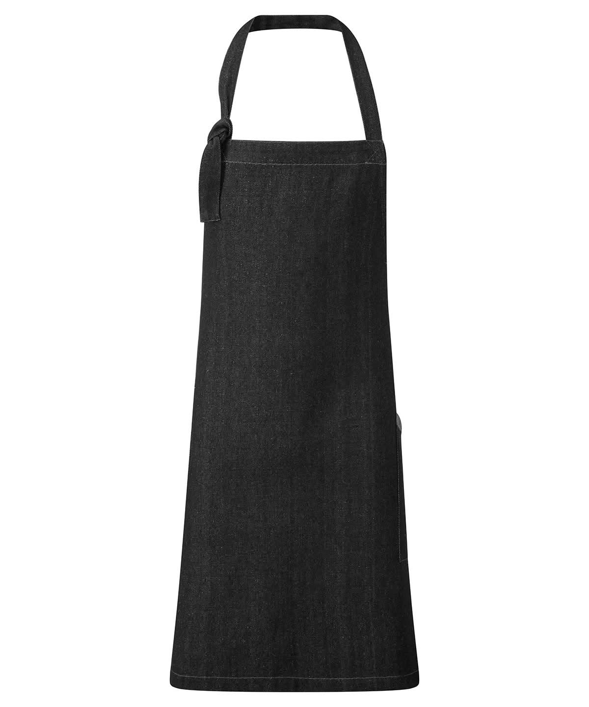 PR122: Sustainable Bib Apron Aprons Premier Black Denim Regular
