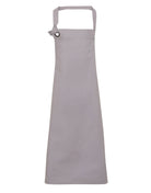 PR130: Heavy Cotton Canvas Bib Apron Aprons Premier Silver Regular