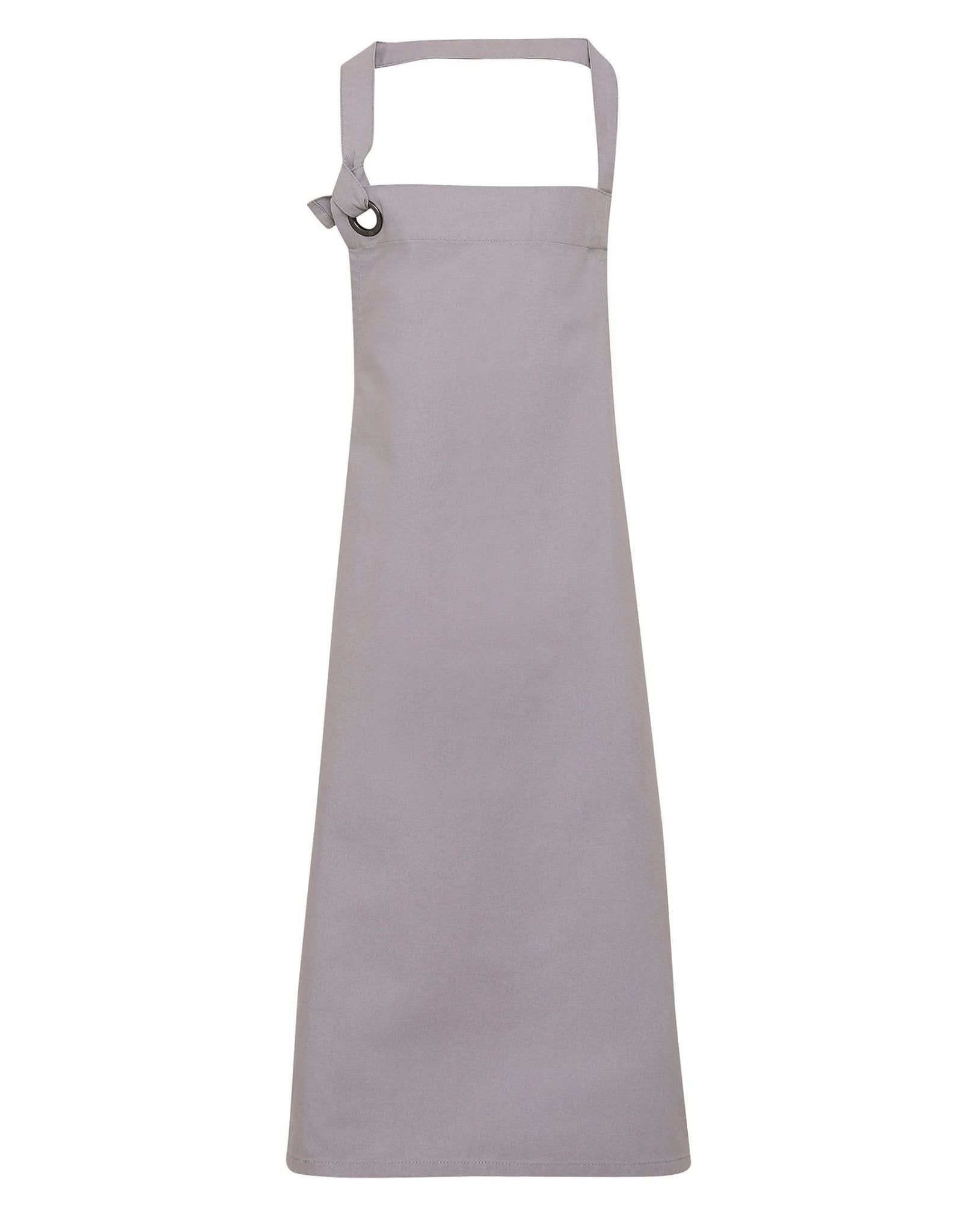 PR130: Heavy Cotton Canvas Bib Apron Aprons Premier Silver Regular