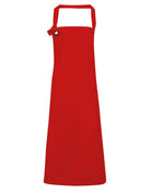 PR130: Heavy Cotton Canvas Bib Apron Aprons Premier Red Regular