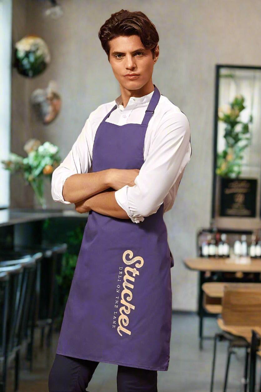 PR150: Colours Pocketless Bib Apron Aprons Premier