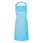 PR150: Colours Pocketless Bib Apron Aprons Premier Cyan Regular