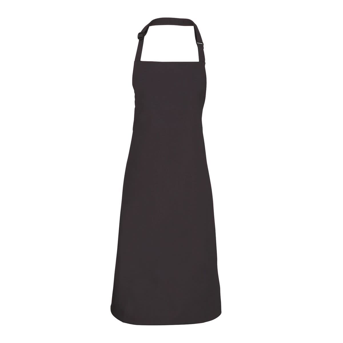 PR150: Colours Pocketless Bib Apron Aprons Premier Charcoal Regular