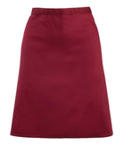 PR151: Colours Mid-Length Apron Aprons Premier Burgundy Regular