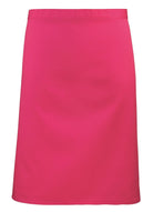 PR151: Colours Mid-Length Apron Aprons Premier Hot Pink Regular
