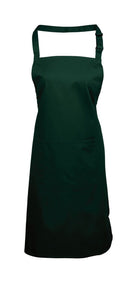 PR154: Colours Pocket Bib Apron Aprons Premier Bottle Green Regular