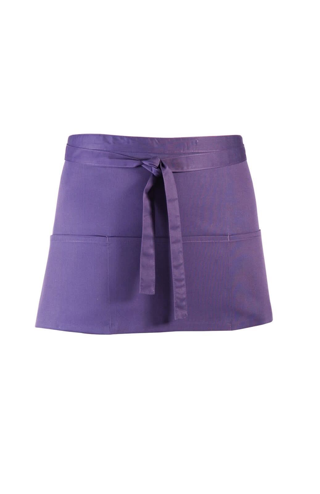 PR155: Colours 3 Pocket Apron Aprons Premier Purple Regular