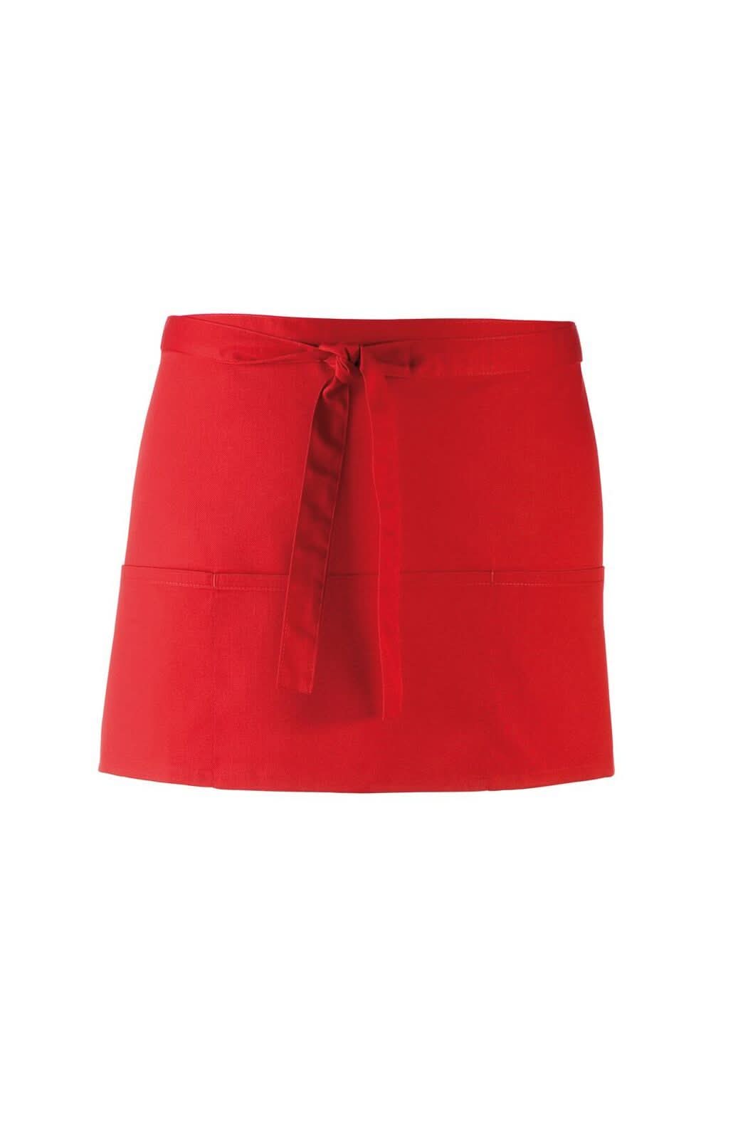 PR155: Colours 3 Pocket Apron Aprons Premier Red Regular