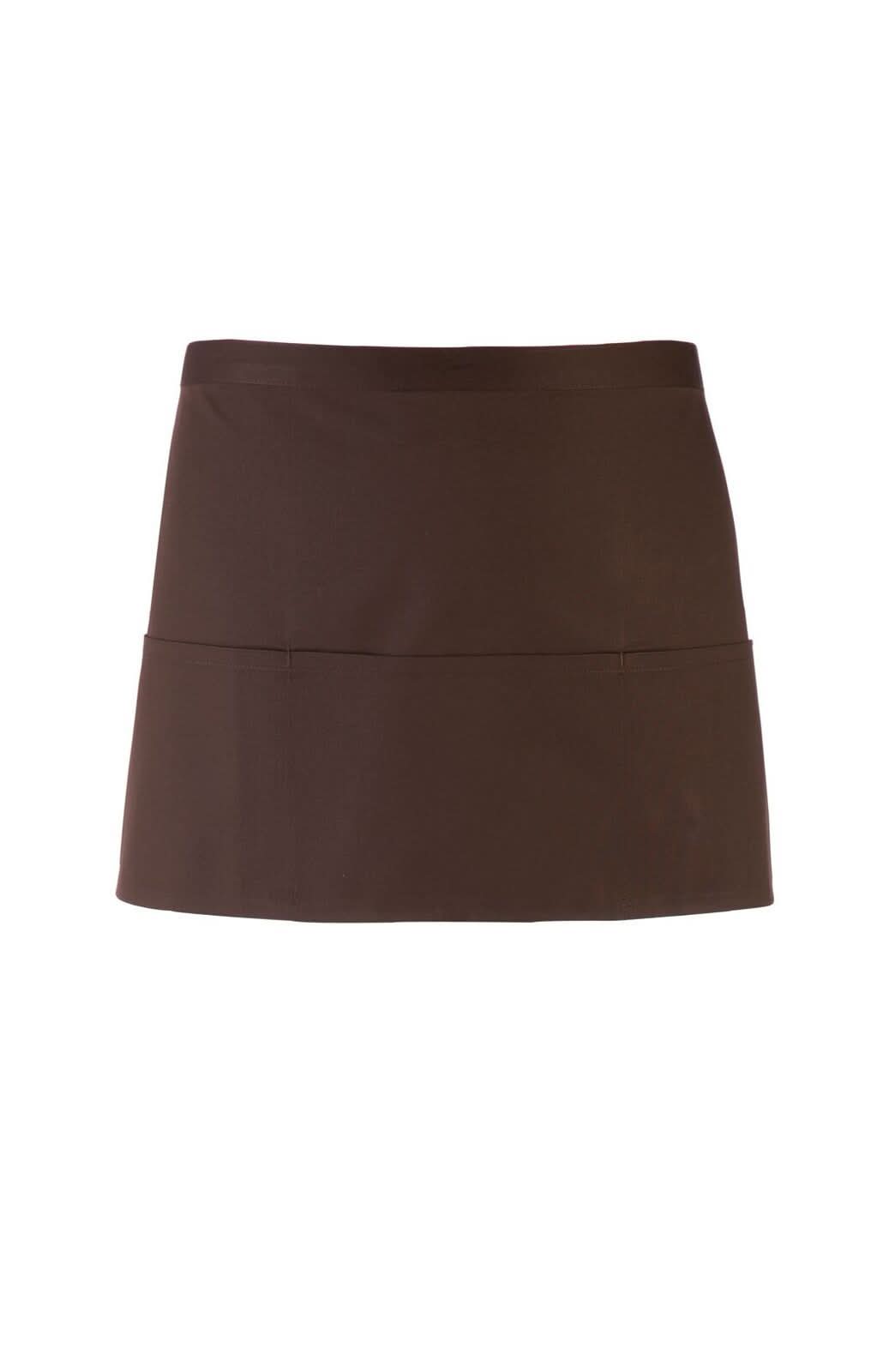 PR155: Colours 3 Pocket Apron Aprons Premier Brown Regular