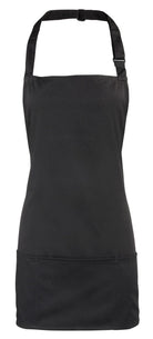 PR159: Colours 2-in-1 Apron Aprons Premier Black Regular