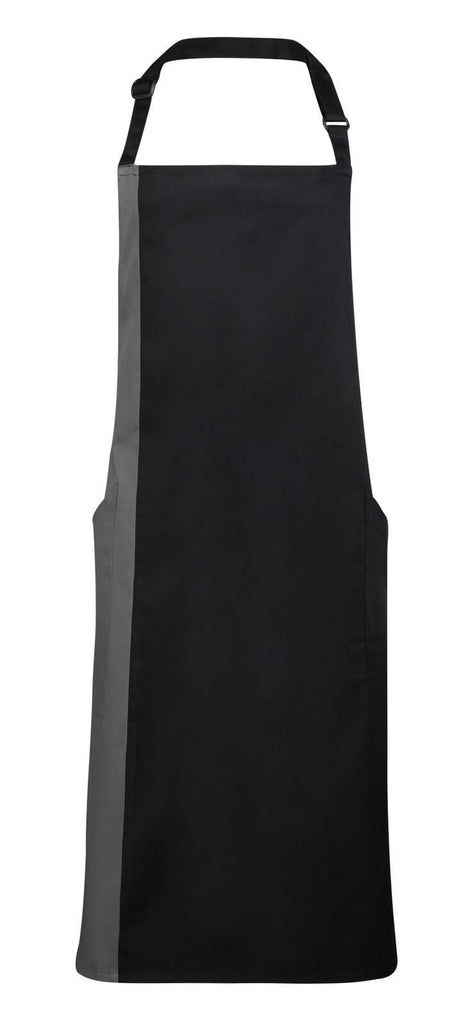 PR162 - Contrast Bib Apron - The Staff Uniform Company