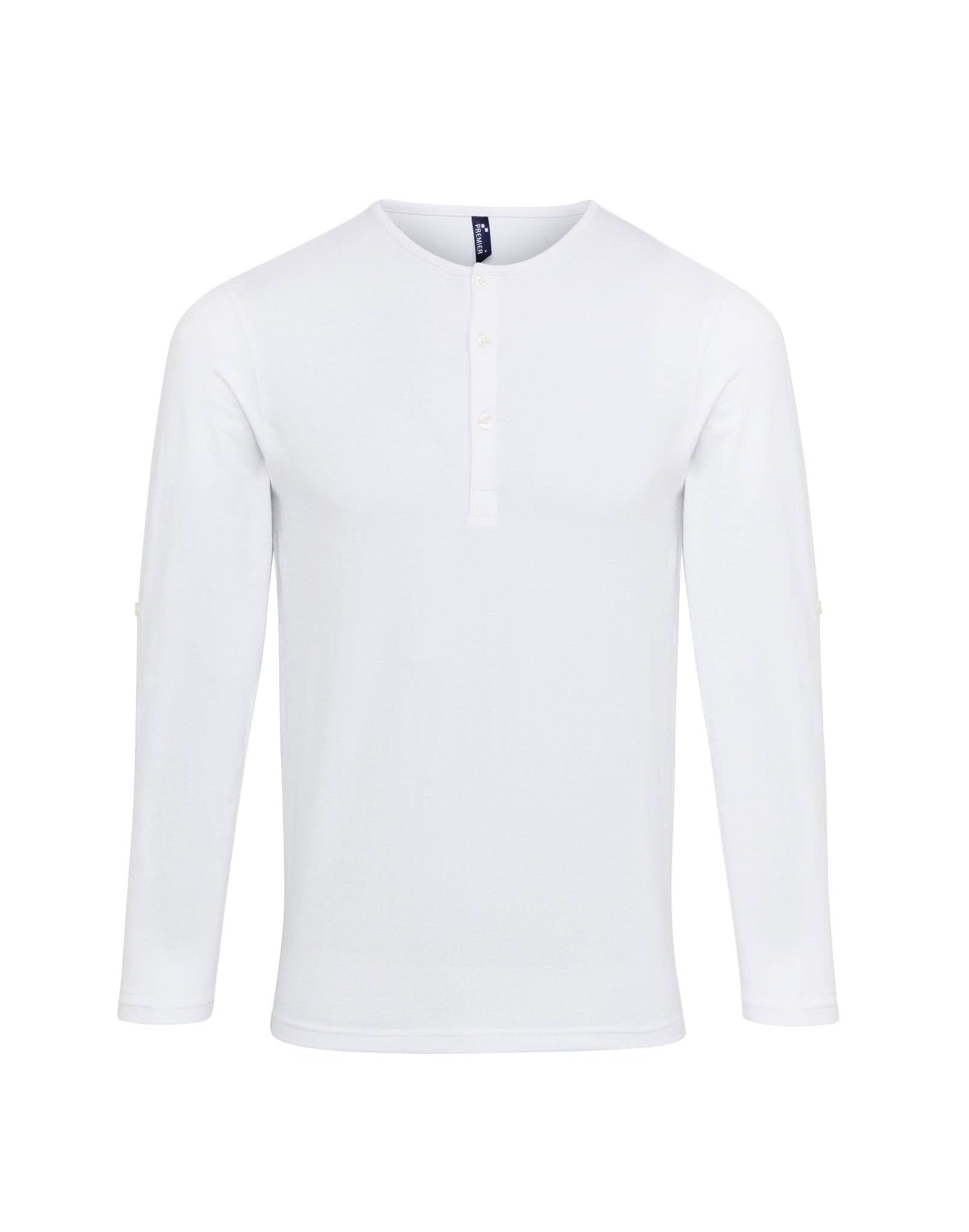 PR218: Mens Long John Roll Sleeve T-Shirt Mens T-Shirts Premier