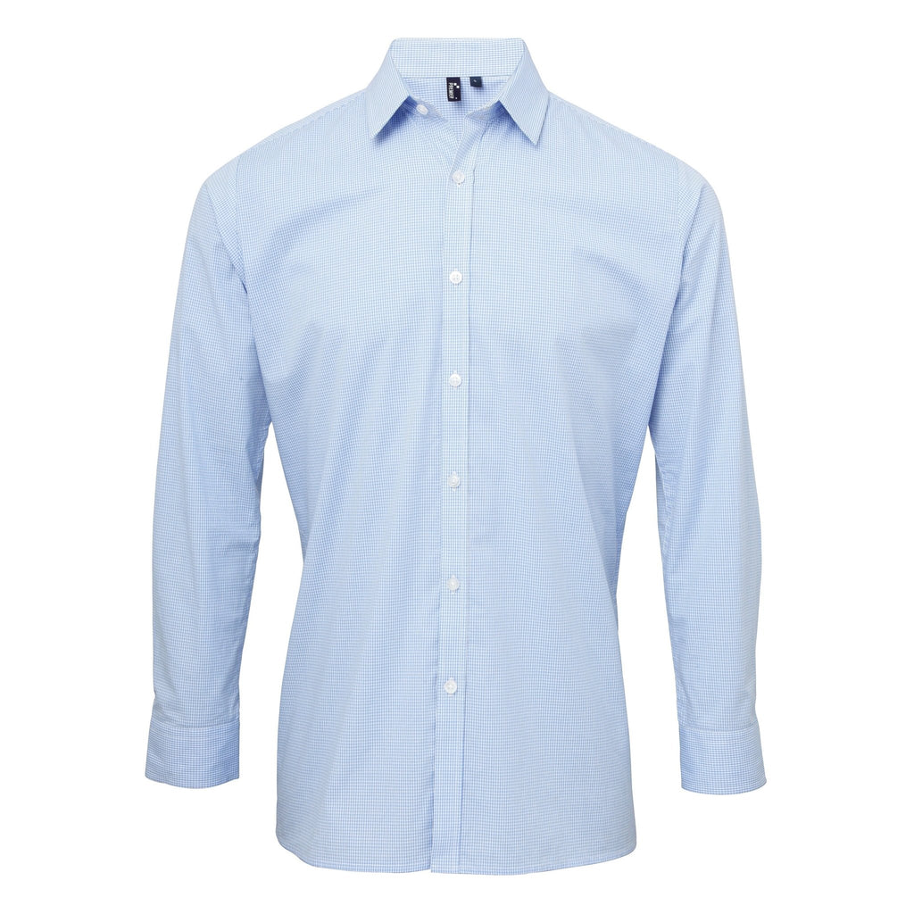 PR220 - Mens Microcheck Shirt - The Staff Uniform Company