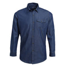 PR222: Mens Denim Shirt Mens Long Sleeve Shirts Premier