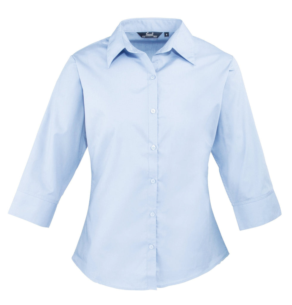 PR305 - 3/4 Sleeve Poplin Shirt - The Staff Uniform Company