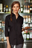 PR305: Ladies 3/4 Sleeve Poplin Shirt Womens Long Sleeve Shirts Premier