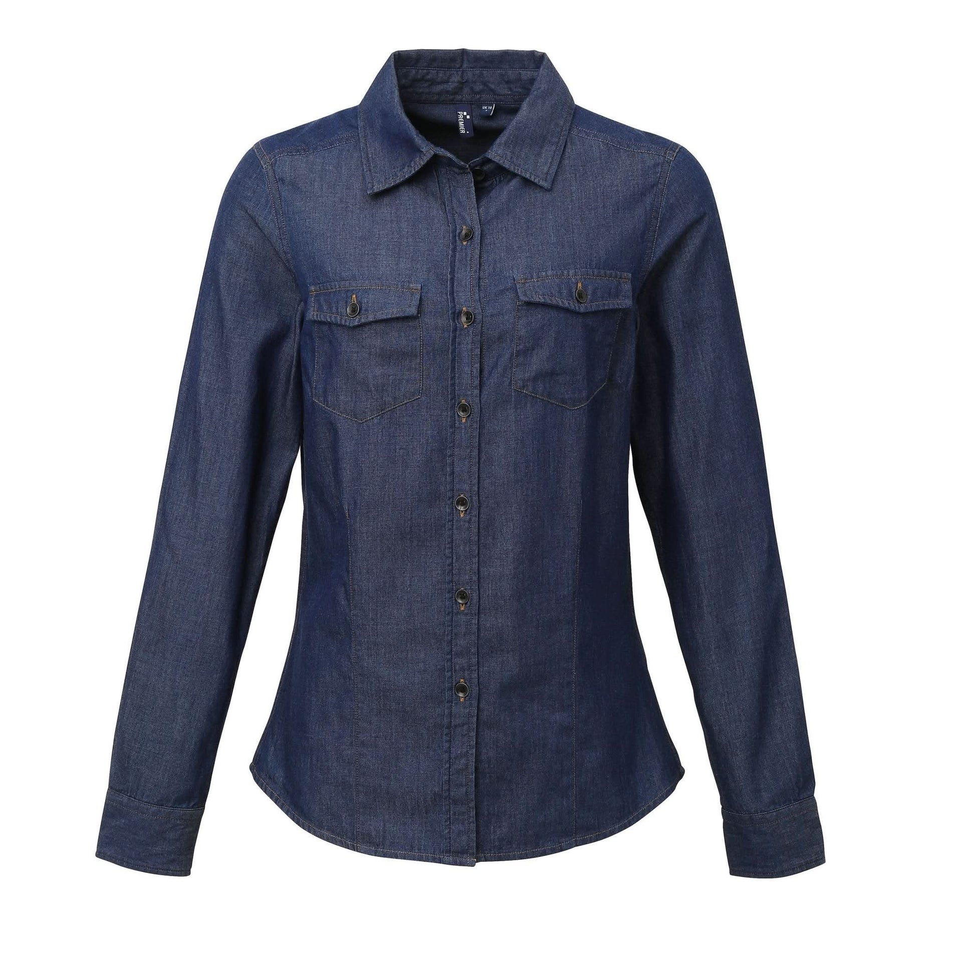 PR322: Ladies Jean Stitch Denim Shirt – The Staff Uniform Company