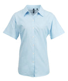 PR336: Ladies Short Sleeve Oxford Shirt Womens Short Sleeve Shirts Premier