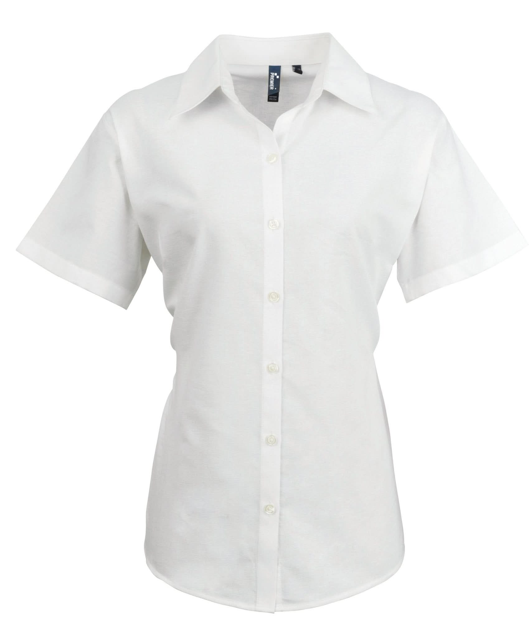 PR336: Ladies Short Sleeve Oxford Shirt Womens Short Sleeve Shirts Premier