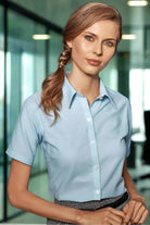 PR336: Ladies Short Sleeve Oxford Shirt Womens Short Sleeve Shirts Premier
