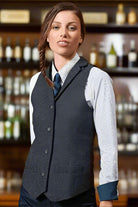 PR626: Ladies Herringbone Waistcoat Ladies Hospitality Waistcoats Premier