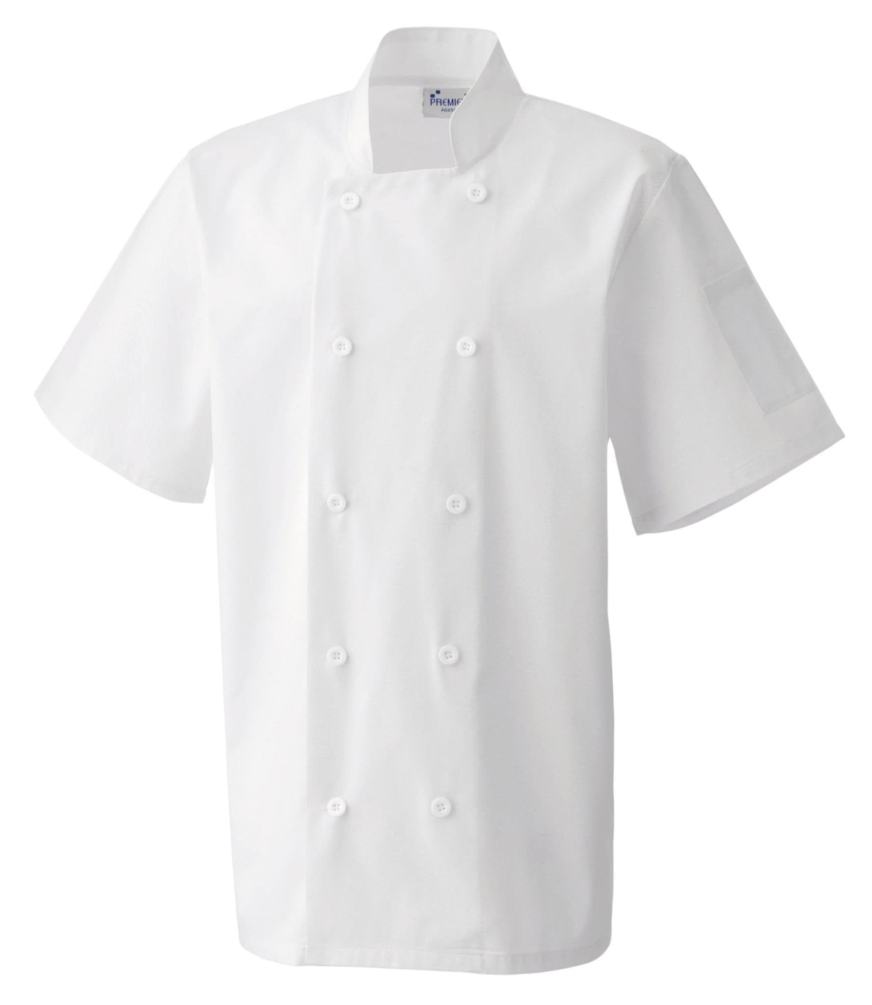 PR656: Short Sleeve Chefs Jacket Chefs Jacket Premier White XS