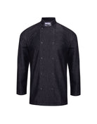 PR660: Denim Look Chefs Jacket Chefs Jacket Premier Black Denim XS