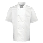 PR664: Studded Front Chefs Jacket (Short Sleeve) Chefs Jacket Premier