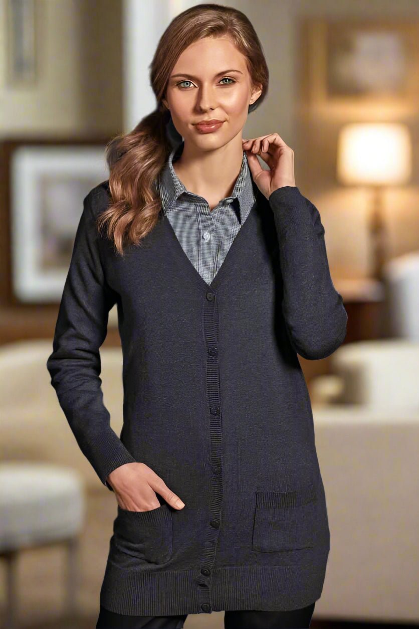 PR698: Ladies Longline Knitted Cardigan Womens Knitwear Premier