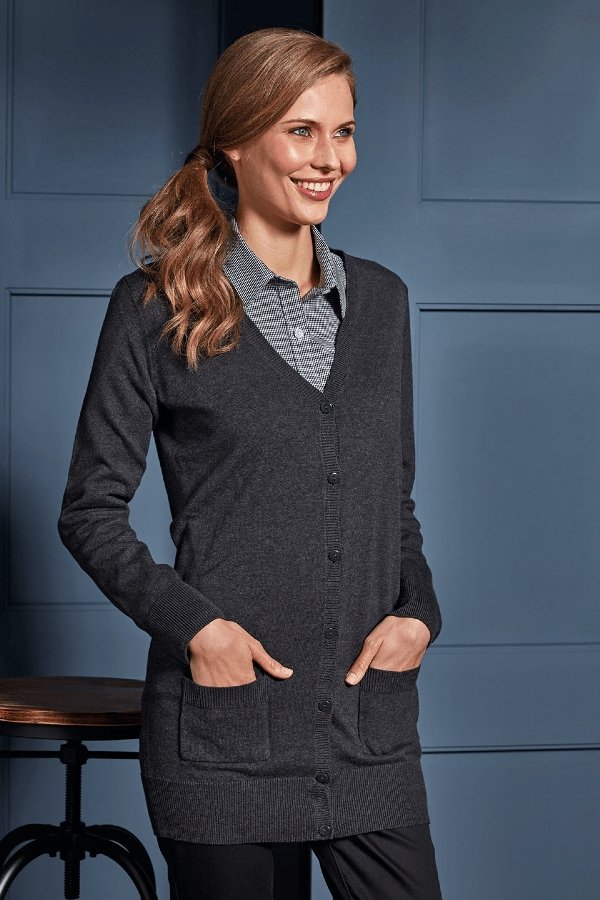 PR698 - Longline Knitted Cardigan - The Staff Uniform Company