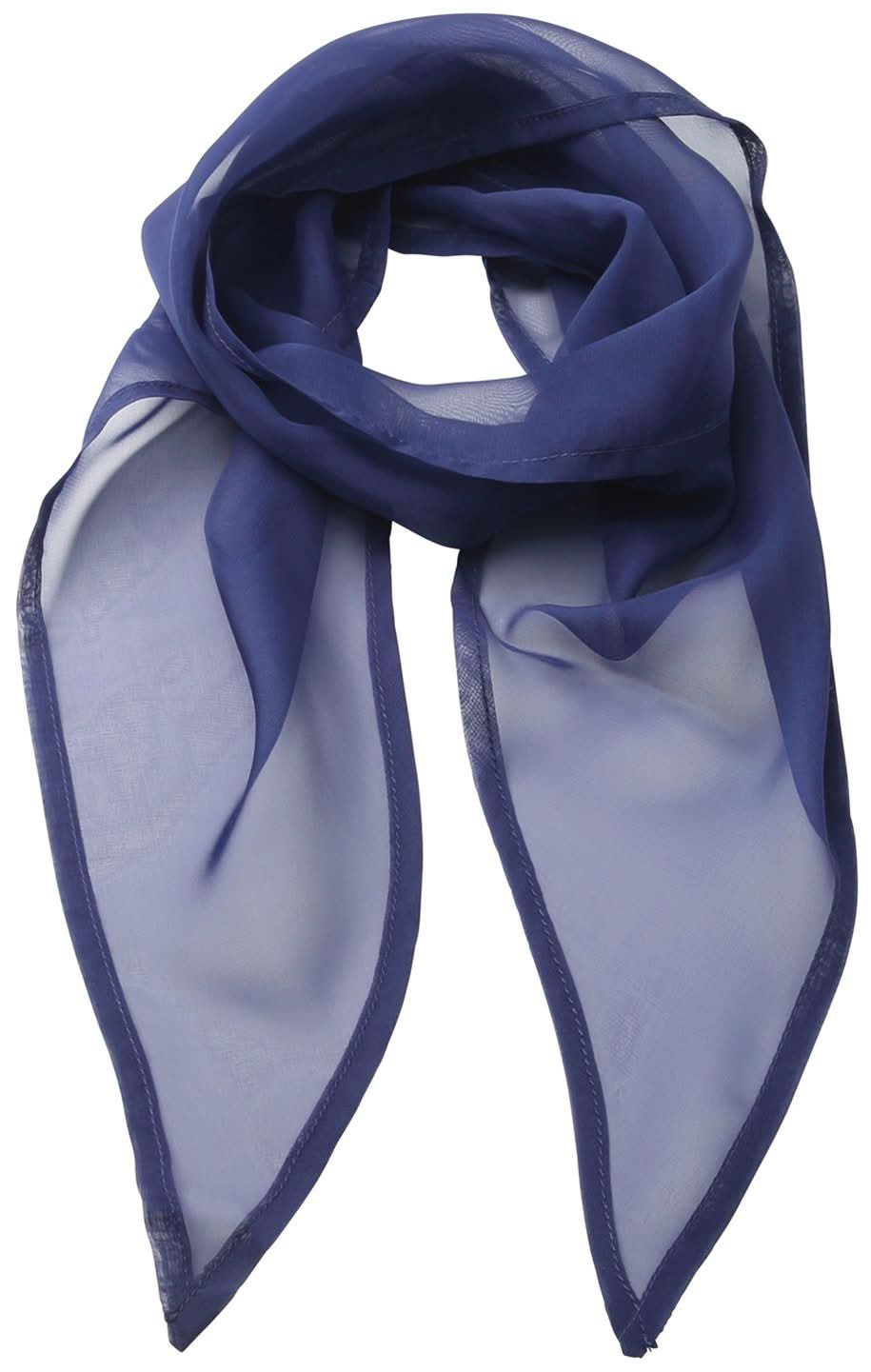 PR740: Ladies Chiffon Scarf Scarves Premier Marine Blue Regular