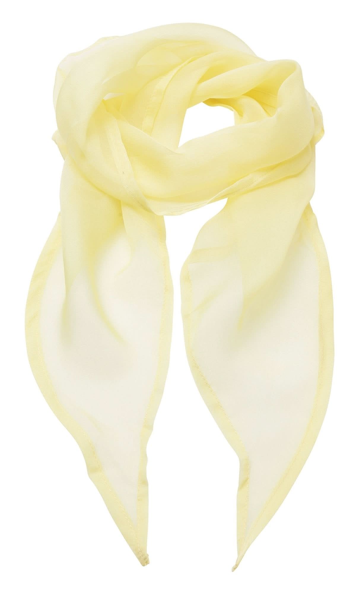 PR740: Ladies Chiffon Scarf Scarves Premier Lemon Regular