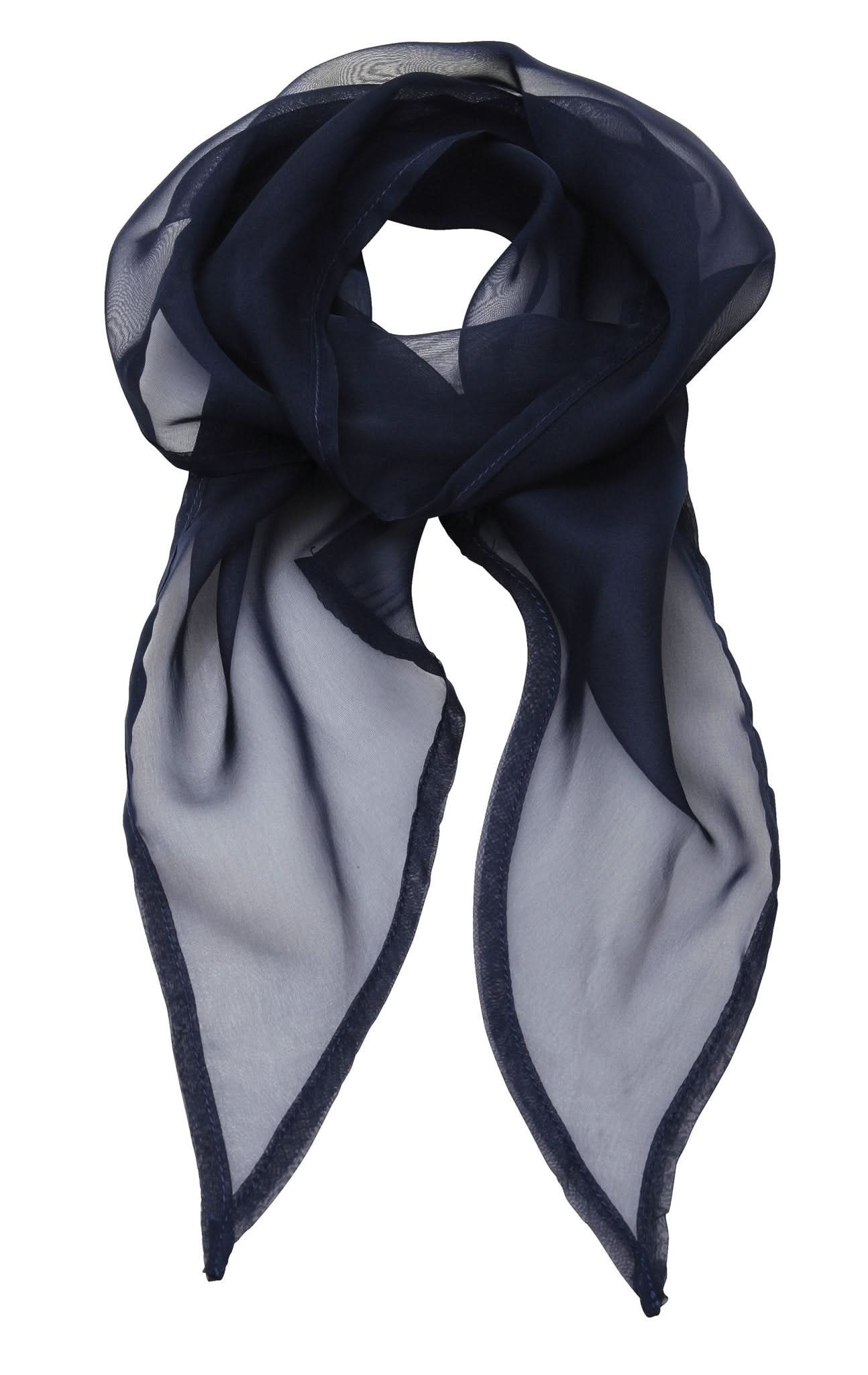 PR740: Ladies Chiffon Scarf Scarves Premier Navy Regular
