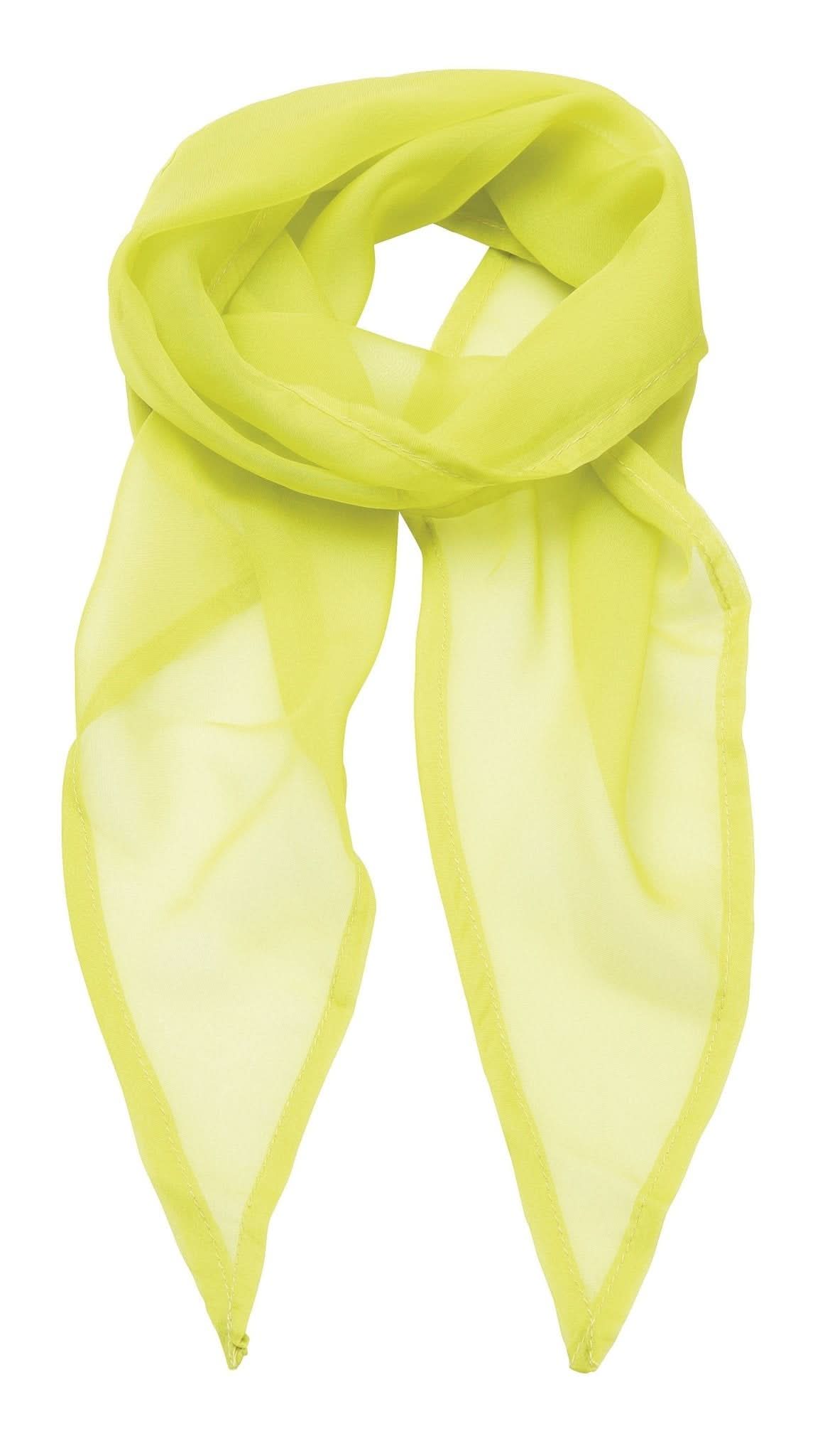 PR740: Ladies Chiffon Scarf Scarves Premier Lime Regular