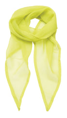 PR740: Ladies Chiffon Scarf Scarves Premier Lime Regular