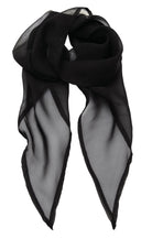PR740: Ladies Chiffon Scarf Scarves Premier Black Regular