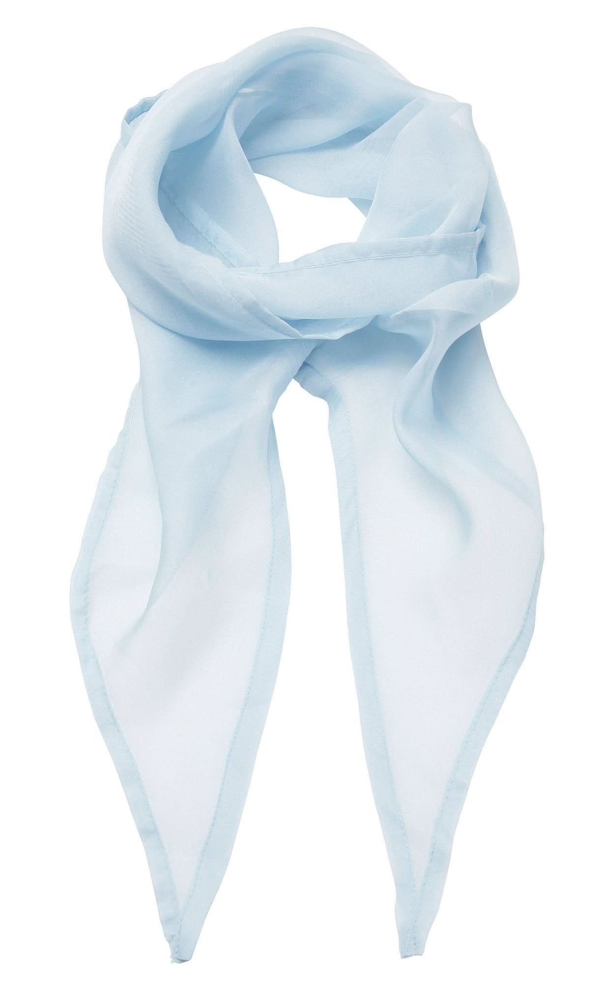 PR740: Ladies Chiffon Scarf Scarves Premier Light Blue Regular