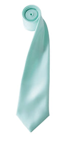 PR750: Colours Satin Tie Ties Premier Aqua Regular