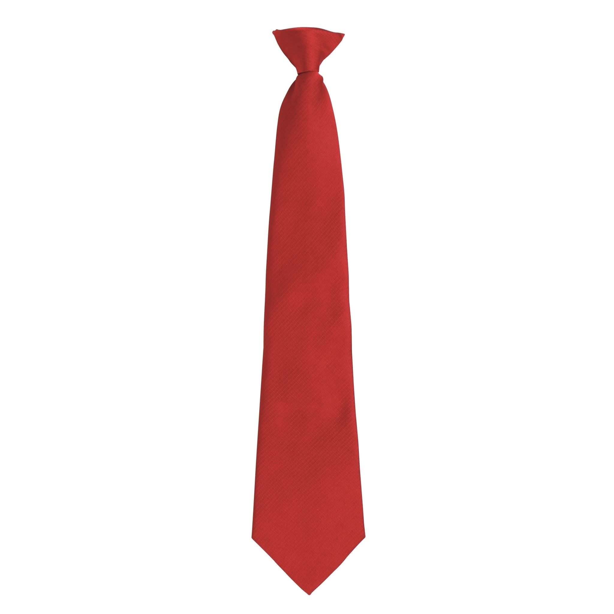 PR785: Clip-on Fashion Tie Ties Premier Red Regular