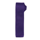 PR789: Knitted Mens Slim Tie Ties Premier Purple Regular
