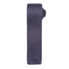 PR789: Knitted Mens Slim Tie Ties Premier Steel Regular