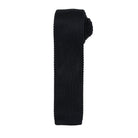 PR789: Knitted Mens Slim Tie Ties Premier Black Regular