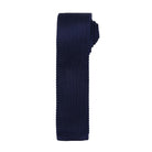 PR789: Knitted Mens Slim Tie Ties Premier Navy Regular