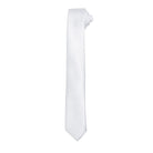 PR793: Mens Slim Tie Ties Premier White Regular
