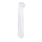 PR793: Mens Slim Tie Ties Premier White Regular