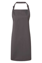 PR996: Antimicrobial Bib Apron Aprons Premier Dark Grey Regular